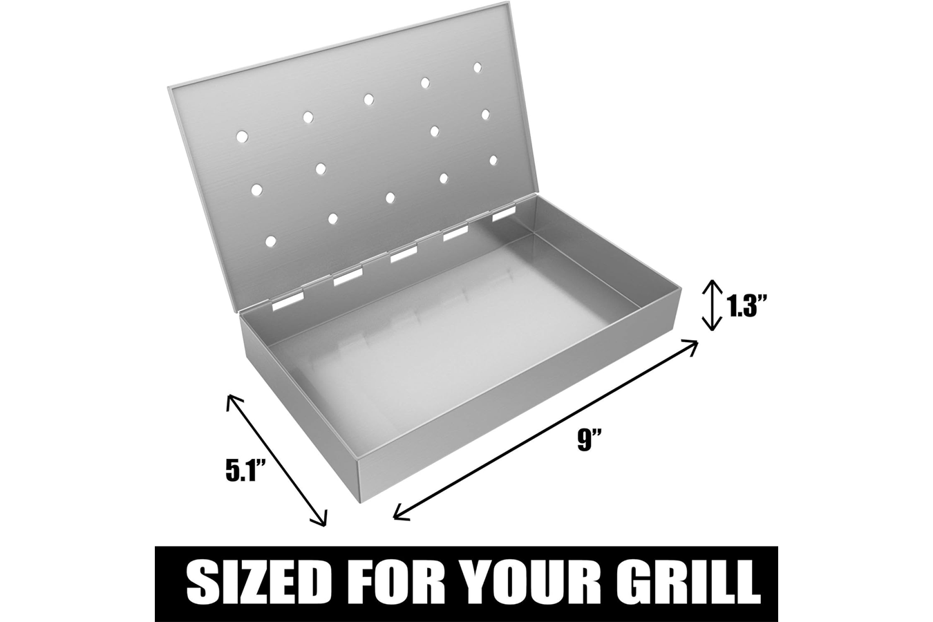 Cave Tools Grill Smoker Box Starter Kit for Wood Chips - Large